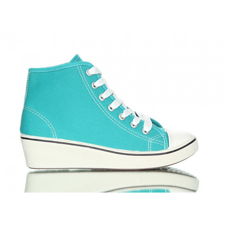 Light blue sneakers on the platform. Cute and comfortable sneakers ...